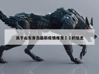 关于山东青岛最新疫情爆发㊙️的信息