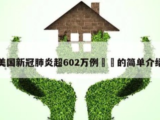 美国新冠肺炎超602万例㊙️的简单介绍