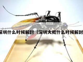 深圳什么时候解封（深圳大概什么时候解封）