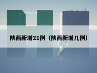陕西新增21例（陕西新增几例）